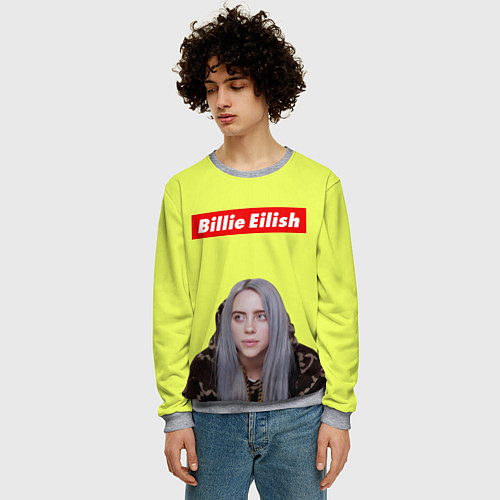 Мужской свитшот BILLIE EILISH / 3D-Меланж – фото 3