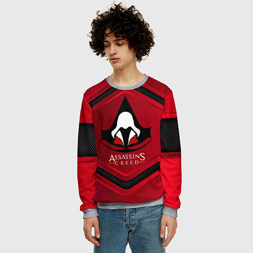 Мужской свитшот Assasin's creed / 3D-Меланж – фото 3