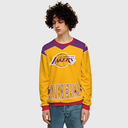 Свитшот мужской Los Angeles Lakers, цвет: 3D-красный — фото 2