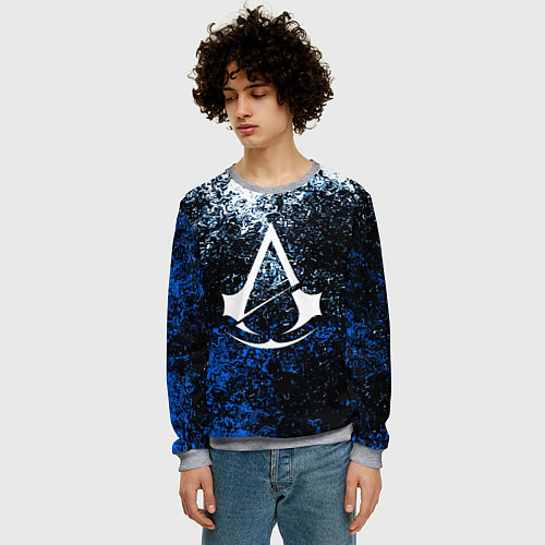 Мужской свитшот ASSASSINS CREED / 3D-Меланж – фото 3