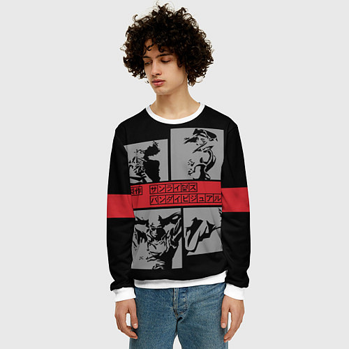 Мужской свитшот Cowboy Bebop anime / 3D-Белый – фото 3