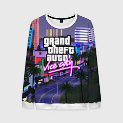 Свитшот мужской Grand Theft Auto Vice City, цвет: 3D-белый