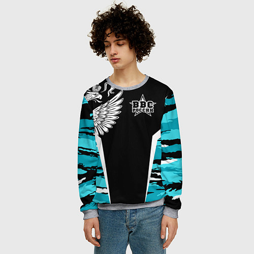 Мужской свитшот ВВС России Камуфляж / 3D-Меланж – фото 3