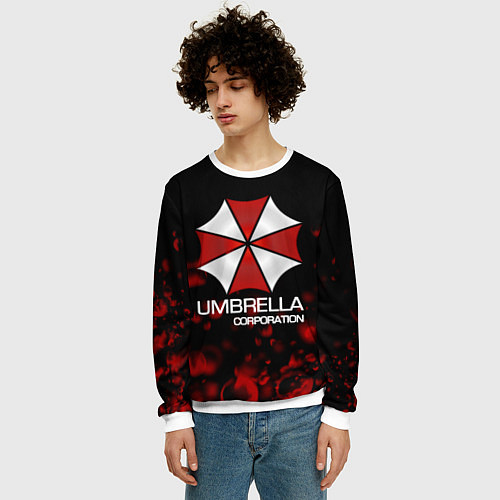 Мужской свитшот UMBRELLA CORP / 3D-Белый – фото 3