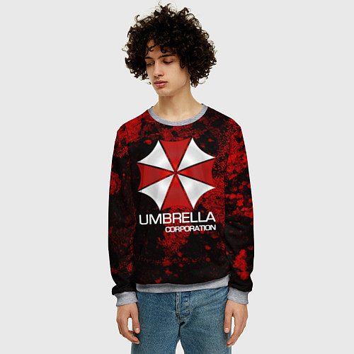 Мужской свитшот UMBRELLA CORP / 3D-Меланж – фото 3