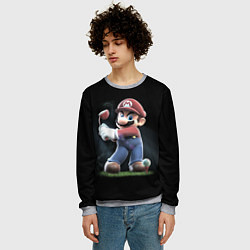 Свитшот мужской Марио, цвет: 3D-меланж — фото 2