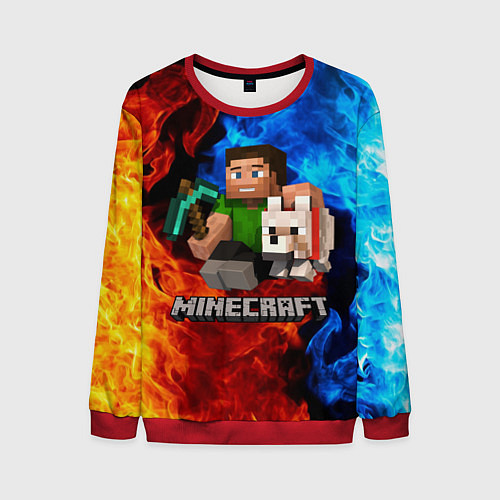 Мужской свитшот MINECRAFT / 3D-Красный – фото 1