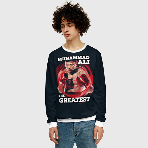 Мужской свитшот Muhammad Ali / 3D-Белый – фото 3