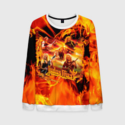 Свитшот мужской Judas Priest, цвет: 3D-белый