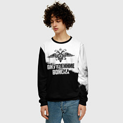 Свитшот мужской Внутренние Войска, цвет: 3D-черный — фото 2
