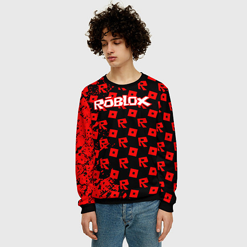 Мужской свитшот ROBLOX / 3D-Черный – фото 3
