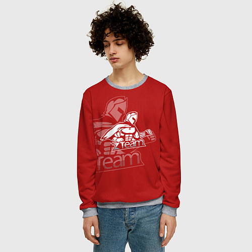 Мужской свитшот ZTeam / 3D-Меланж – фото 3