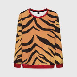 Свитшот мужской Тигриный камуфляж, цвет: 3D-красный