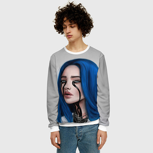 Мужской свитшот BILLIE EILISH / 3D-Белый – фото 3