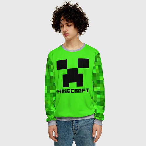 Мужской свитшот MINECRAFT / 3D-Меланж – фото 3
