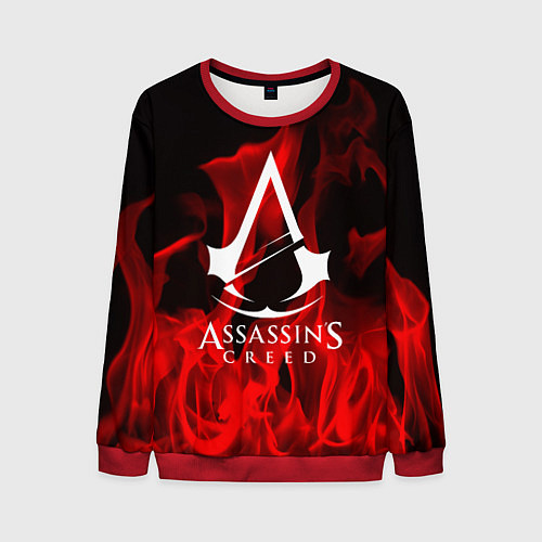 Мужской свитшот ASSASSINS CREED / 3D-Красный – фото 1