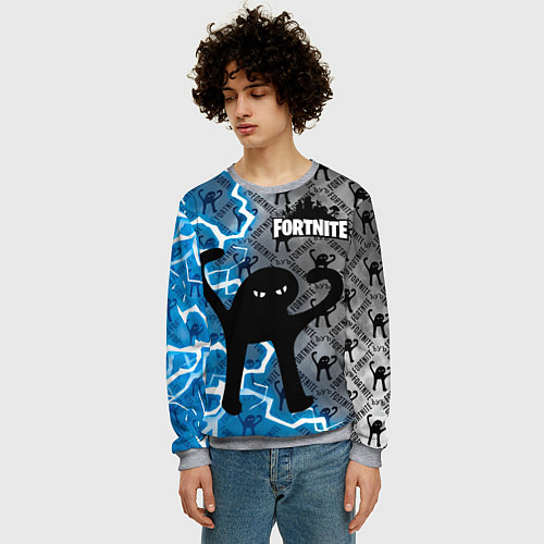 Мужской свитшот ЪУЪ FORTNITE / 3D-Меланж – фото 3