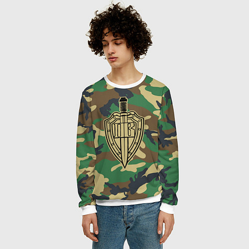 Мужской свитшот Пограничные Войска / 3D-Белый – фото 3