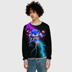 Свитшот мужской SONIC, цвет: 3D-меланж — фото 2