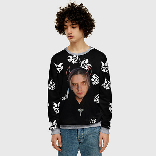 Мужской свитшот PYROKINESIS / 3D-Меланж – фото 3