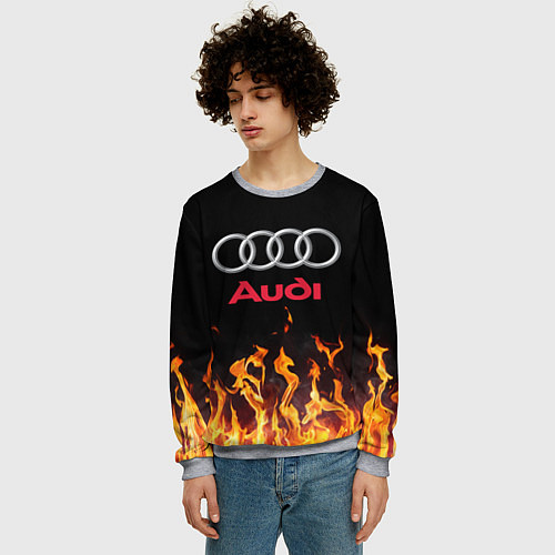 Мужской свитшот AUDI / 3D-Меланж – фото 3