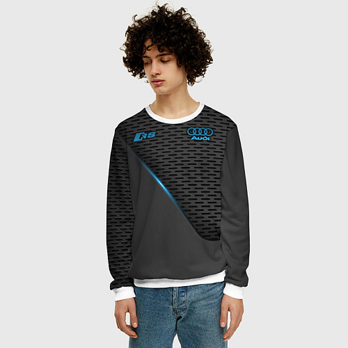 Мужской свитшот Audi RS / 3D-Белый – фото 3