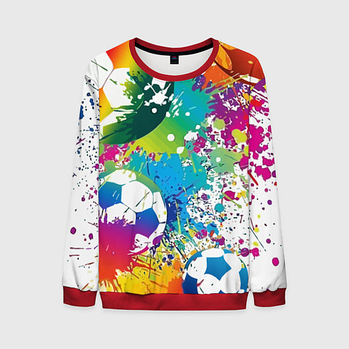 Мужской свитшот Football Paints / 3D-Красный – фото 1