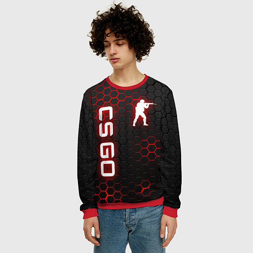 Мужской свитшот CS GO / 3D-Красный – фото 3