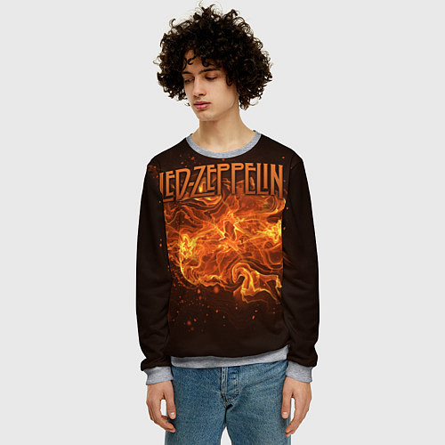 Мужской свитшот Led Zeppelin / 3D-Меланж – фото 3