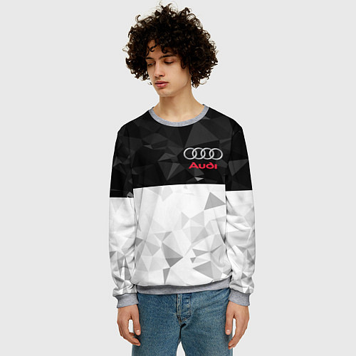 Мужской свитшот AUDI / 3D-Меланж – фото 3