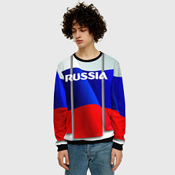 Свитшот мужской Россия, цвет: 3D-черный — фото 2