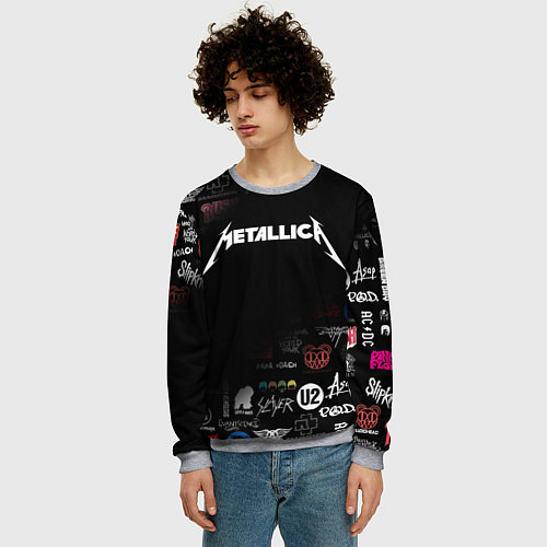 Мужской свитшот Metallica / 3D-Меланж – фото 3