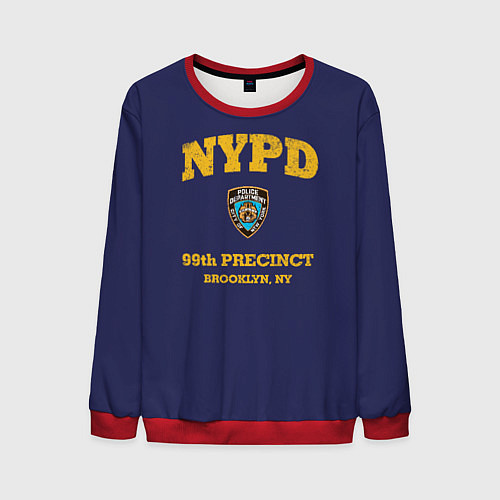 Мужской свитшот Бруклин 9-9 департамент NYPD / 3D-Красный – фото 1