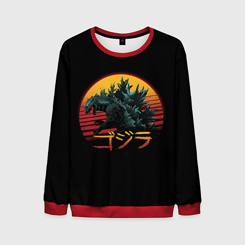 Мужской свитшот GODZILLA / 3D-Красный – фото 1