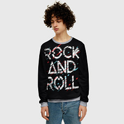 Свитшот мужской Rock And Roll, цвет: 3D-меланж — фото 2