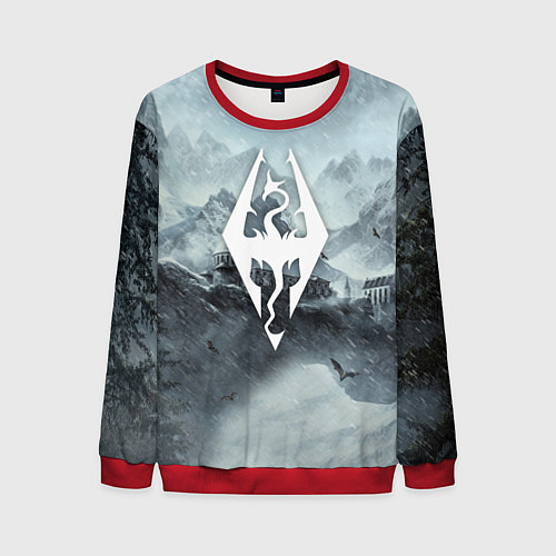 Мужской свитшот THE ELDER SCROLLS / 3D-Красный – фото 1