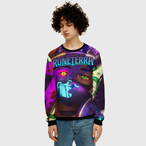 Мужской свитшот Legends of Runeterra / 3D-Черный – фото 3