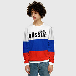 Свитшот мужской Russia, цвет: 3D-белый — фото 2
