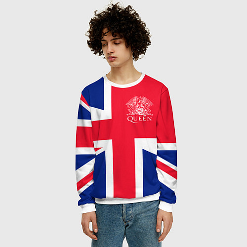 Мужской свитшот Queen / 3D-Белый – фото 3