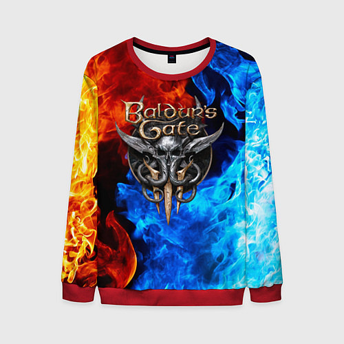 Мужской свитшот BALDURS GATE / 3D-Красный – фото 1