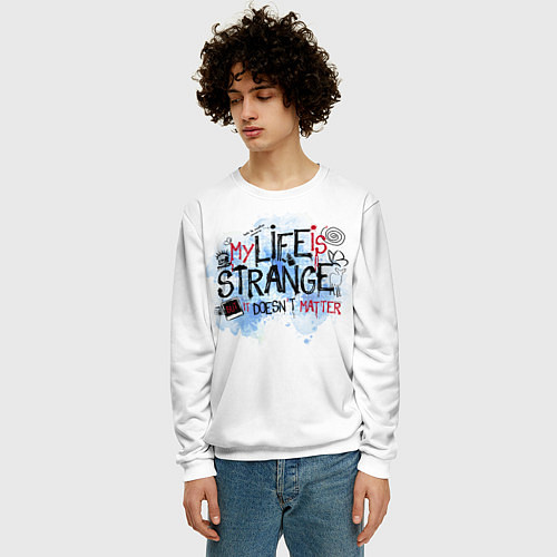 Мужской свитшот LIFE IS STRANGE / 3D-Белый – фото 3