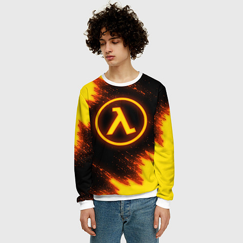 Мужской свитшот HALF-LIFE / 3D-Белый – фото 3