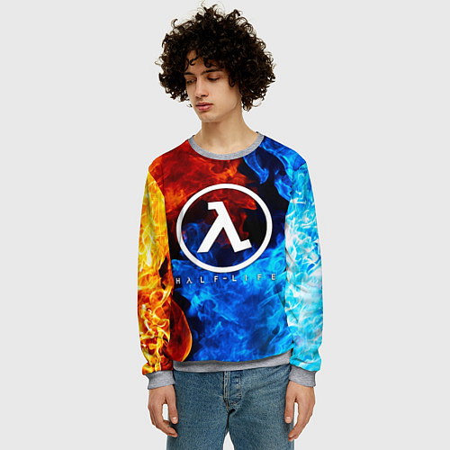 Мужской свитшот HALF-LIFE / 3D-Меланж – фото 3