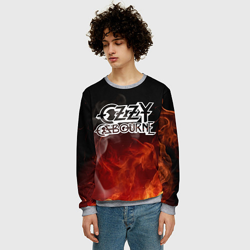Мужской свитшот Ozzy Osbourne / 3D-Меланж – фото 3