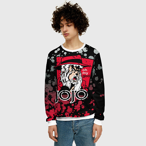 Мужской свитшот Приключения ДжоДжо / 3D-Белый – фото 3