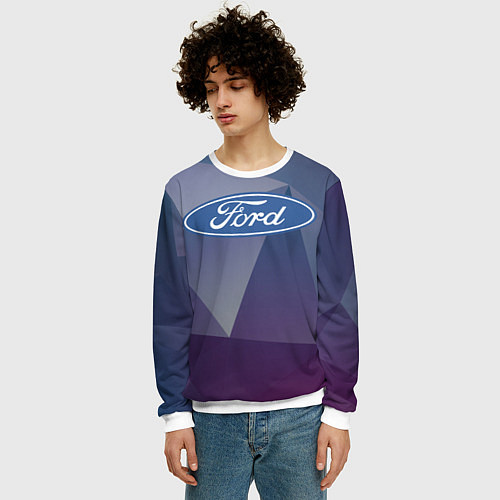 Мужской свитшот Ford / 3D-Белый – фото 3
