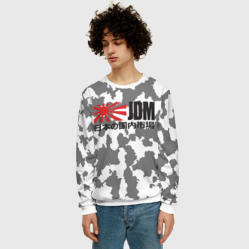 Мужской свитшот JDM Style / 3D-Белый – фото 3