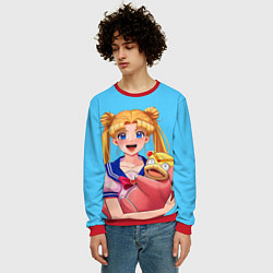 Свитшот мужской СЕЙЛОР И СЛОУПОК, цвет: 3D-красный — фото 2