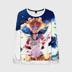 Свитшот мужской SAILOR MOON, цвет: 3D-белый