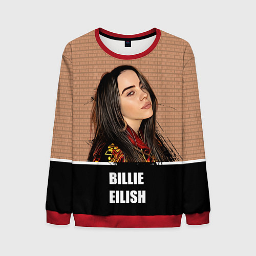 Мужской свитшот Billie Eilish / 3D-Красный – фото 1